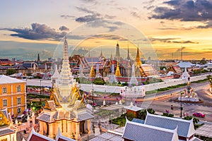 Bangkok, Thailand at the Temple of the Emerald Buddha and Grand Palace photo