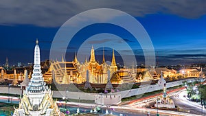 Bangkok, Thailand at the Temple of the Emerald Buddha and Grand Palace