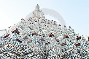 BANGKOK, THAILAND View Of Wat Arun Ratchawararam Ratchawaramahawihan With Sky, Wat Arun Temple The Most Famous Landmarks Of