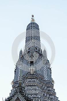 BANGKOK, THAILAND View Of Wat Arun Ratchawararam Ratchawaramahawihan With Sky, Wat Arun Temple The Most Famous Landmarks Of