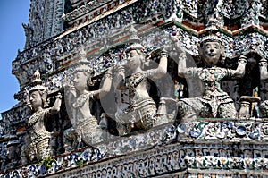Bangkok, Thailand: Wat Arun Kinnaree Figures