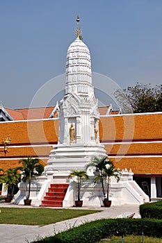 Bangkok, Thailand: White Prang at Wat Mahathat