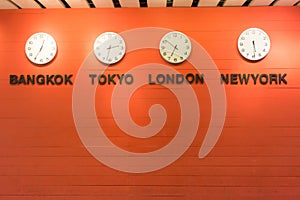 Bangkok,, Tokyo, London and Newyork Time photo