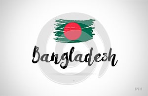 bangladesh country flag concept with grunge design icon logo