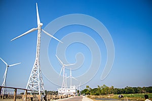 Bangladesh first wind power plant. The wind power plant, kutubdia, Bangladesh
