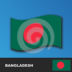 Bangladesh Flag distorted by the wind