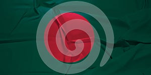Bangladesh Flag Flying Close Up
