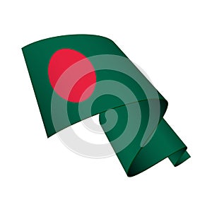 Bangladesh flag wavy abstract background. Vector illustration