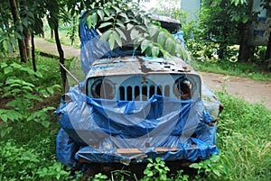 Old car of bangladesh.View of the dhaka. photo