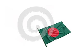 Bangladesh national flag on white background.