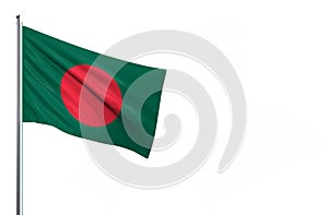 Bangladesh national flag on white background.