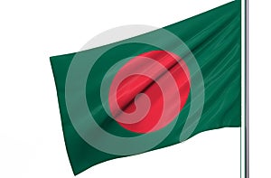 Bangladesh national flag on white background.