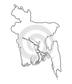 Bangladesh outline map