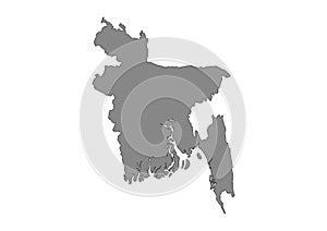 Bangladesh State Map Vector silhouette
