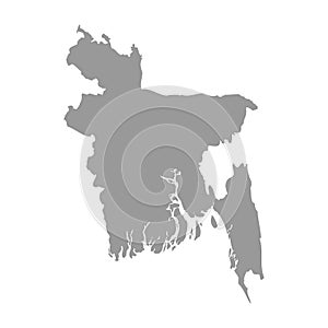 Bangladesh vector country map silhouette