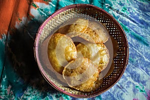 Bangladeshi Hand made cake. Also nam of PITHA, GUR PITHA, Vaja PITHA etc. Picture of delicious cake made in Bangladesh. It carries