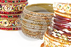 Bangle, Indian bracelets isolated