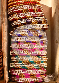 Bangles in bangle shop India