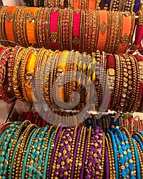 Bangles with ornamentation