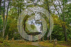 Bangor, Pennsylvania, USA: Standing stone at Columcille Megalith Park