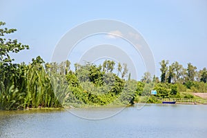 Bangprakong river in chachoengsao thailand