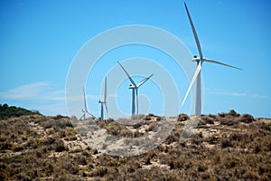 Bangui Wind Farm windmills in Ilocos Norte, Philippines