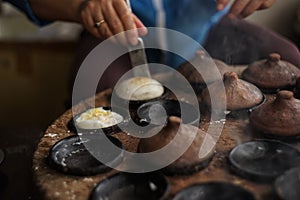 Banh can, a traditional dish in Vietnam.