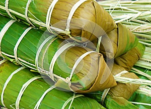 Banh tet, Vietnam glutinous rice cake photo