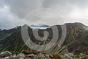 Banikov and Hrupa kopa mountain peaks in Western Tatras mountains in Slovakia