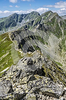 Banikov and Tri kopy peaks, Western Tatras, Slovakia, hiking theme