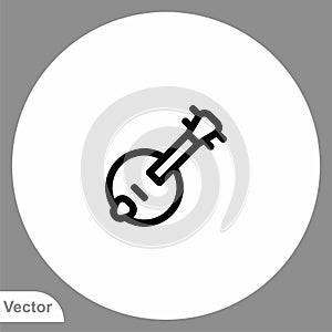 Banjo vector icon sign symbol