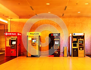 Bank atm at changi  airport singapore photo