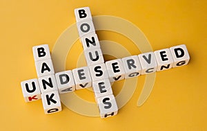 Bank, bonuses, undeserved
