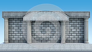 Bank building 3d illustration