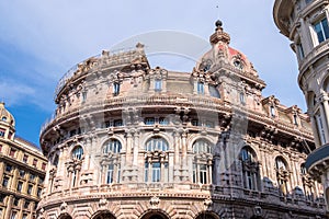 Bank building in Piazza De Ferrari photo