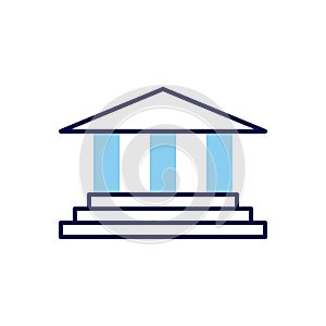 Bank Building related vector icon