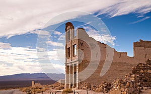 Bank Building Ruins of Rhyolite Nevada Death Valley Ghost Town photo