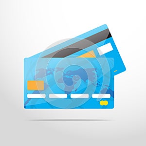 Bank card web flat icon
