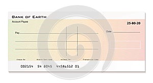 Bank cheque photo