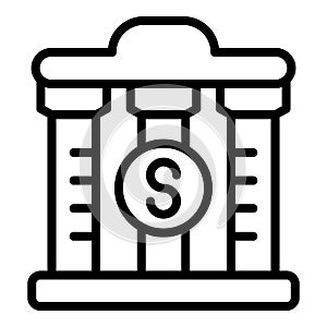 Bank collateral icon outline vector. Loan marketing