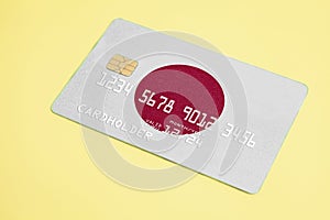 Bank Credit Card with Japan flag