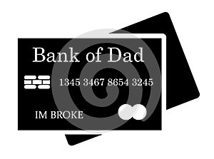 Bank of Dad Card, Funny, humor, Father\'s day.