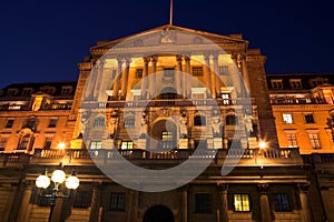 Bank Of England at night