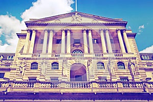 Bank of England. Square and underground station