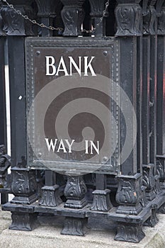 Bank Entrance Sign