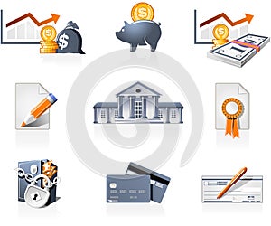 Bank and finances icons