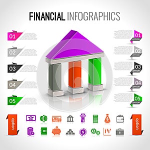 Bank financial infographics