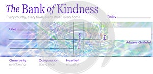 The Bank of Human Kindness Concept