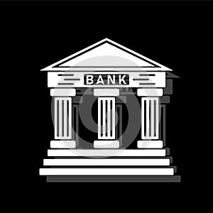 Bank icon flat