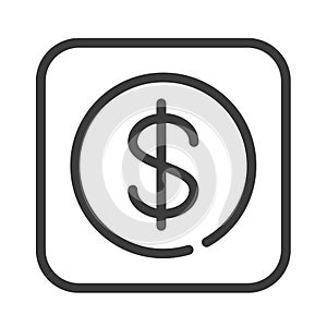 Bank item, money exchange black line icon. Public navigation. Pictogram for web page, mobile app, promo. UI UX GUI